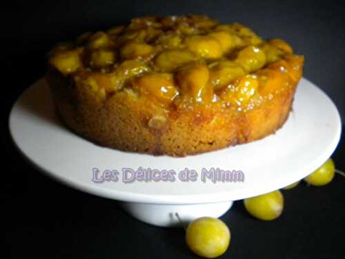 Gâteau mirabelles et caramel