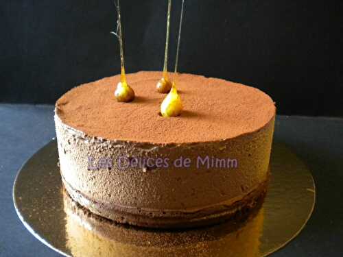 Gâteau mousse aux 2 chocolats, parfum d’Amaretto - Les Délices de Mimm