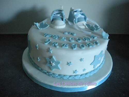 Gâteau pour une baby shower (pâte à sucre) - Les Délices de Mimm