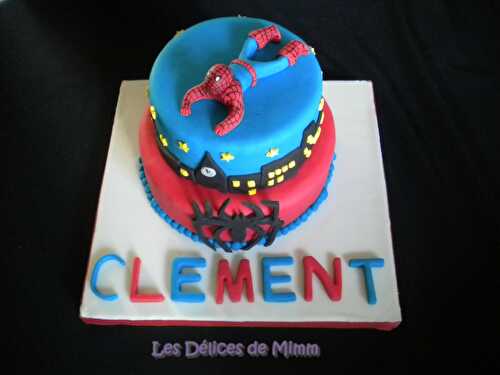 Gâteau Spider-man (pâte à sucre)