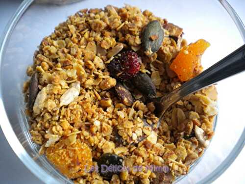 Granola maison au sirop d’érable et aux fruits secs