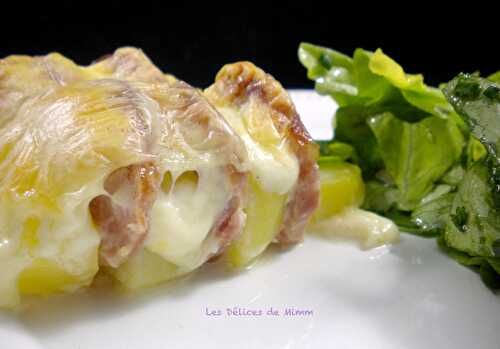 Gratin de pommes de terre à la saucisse de Morteau et à la raclette - Les Délices de Mimm
