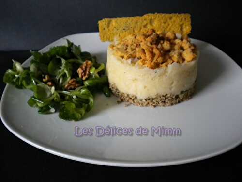 Hachis Parmentier aux panais et son crumble au parmesan