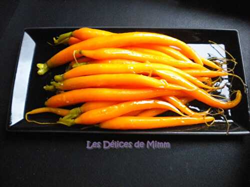 Jeunes carottes glacées à l’orange