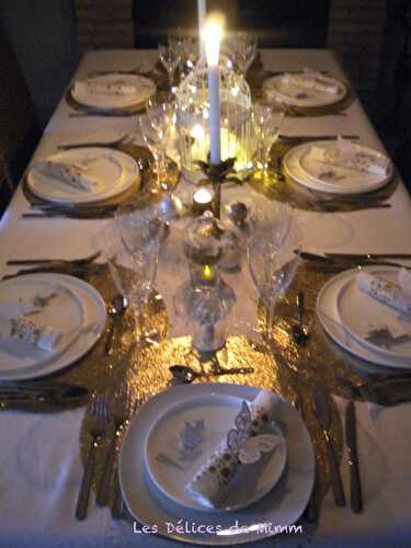 Ma table de Noël Chic et romantique en blanc et or et notre menu de réveillon - Les Délices de Mimm