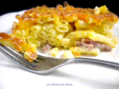 Mac and cheese aux lardons - Les Délices de Mimm