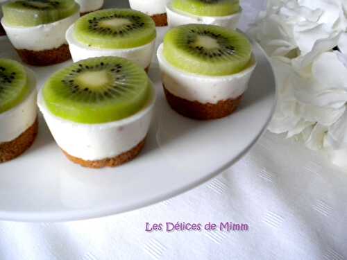 Mini cheesecakes citron et kiwi sans cuisson