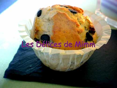 Muffins aux bananes et aux pépites de chocolat