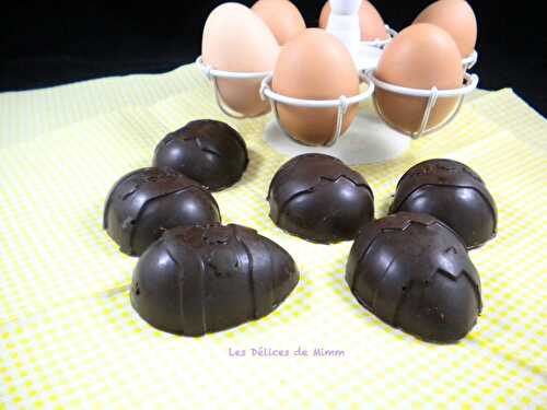 Œufs en chocolat fourrés de ganache caramel - Les Délices de Mimm