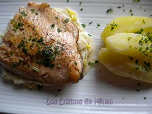 Omble chevalier sur fondue de poireaux