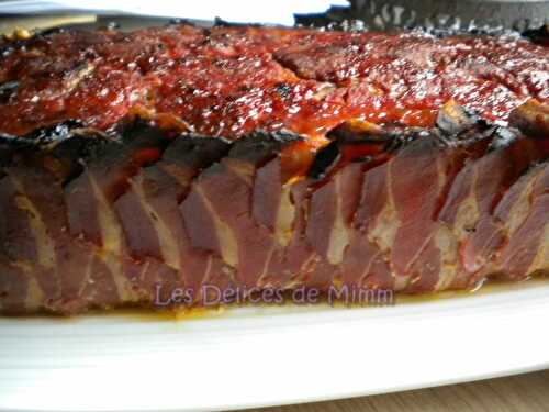 Pain de viande au lard fumé (bacon wrapped meatloaf) - Les Délices de Mimm