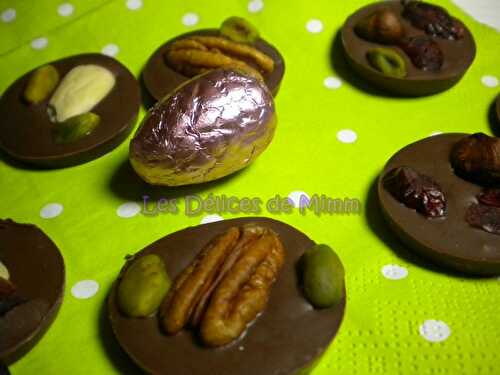 Palets de chocolat aux fruits secs - Les Délices de Mimm