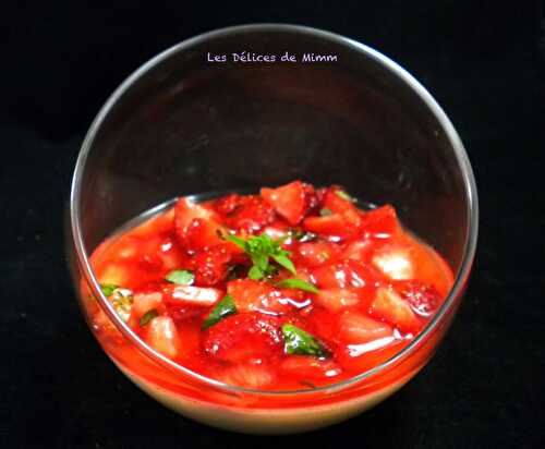 Panna cotta fraises-basilic