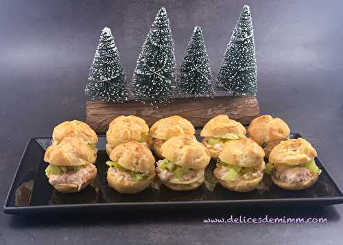 Petits choux au crabe-kiwi pour l’apéro