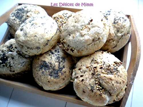 Petits pains sans pétrissage à la farine complète - Les Délices de Mimm