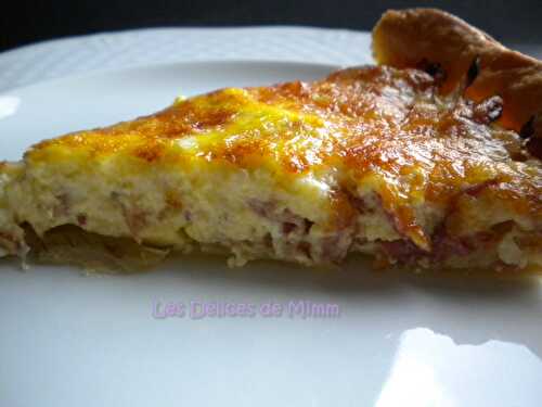 Quiche à la pancetta, oignons et Comté