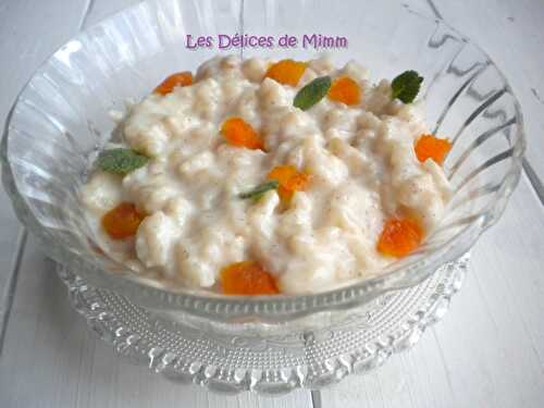 Riz au lait aux abricots secs