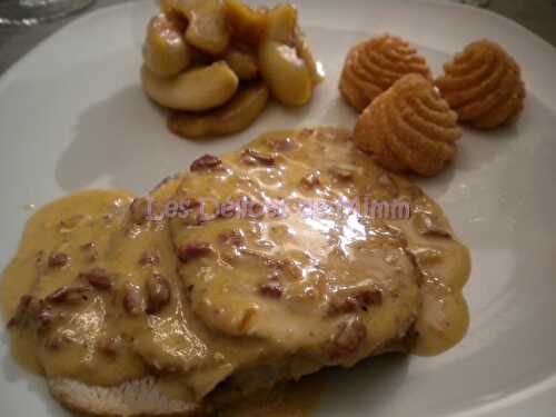 Rôti de porc au cidre et aux lardons, pommes fondantes au miel - Les Délices de Mimm