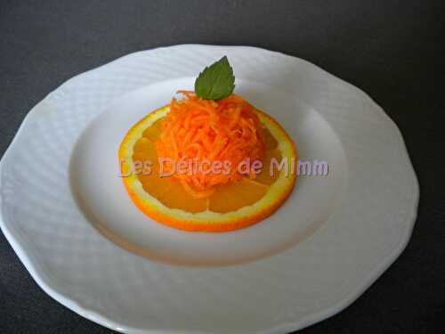 Salade de carottes râpées à l’orange et au miel