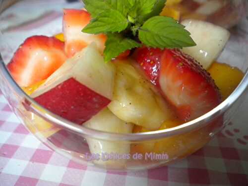 Salade de fruits d’été bien parfumée