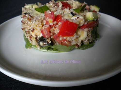 Salade méditerranéenne au quinoa-boulgour