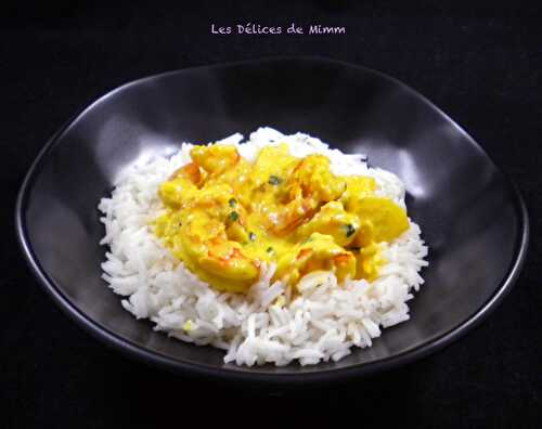 Scampis au curry et à l’ananas