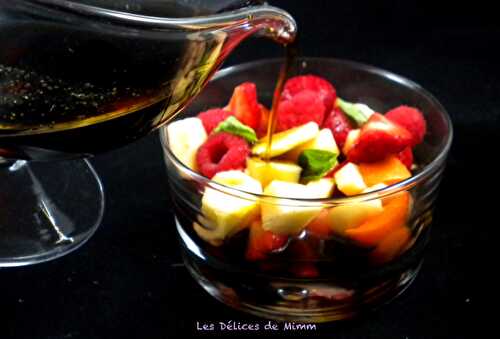 Sirop vanillé pour salade de fruits d’été