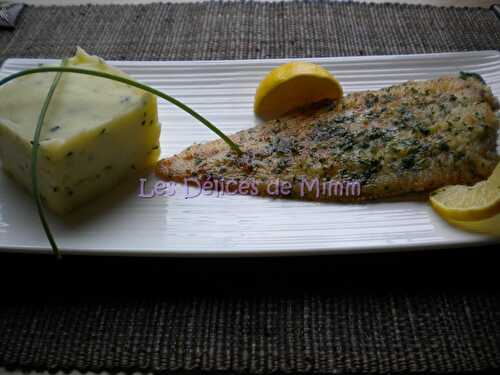 Sole meunière et purée citronnée à la ciboulette