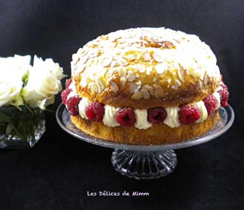 Tarte tropézienne aux framboises