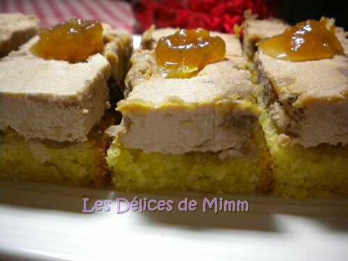 Terrine de foie gras aux fruits secs sur canapés de quatre-quarts. - Les Délices de Mimm
