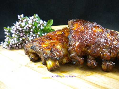 Travers de porc (spare ribs) caramélisés au miel (au four ou au barbecue) - Les Délices de Mimm