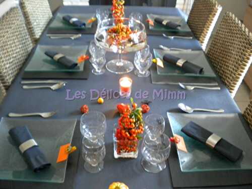 Une table pour Halloween (orange et noir)
