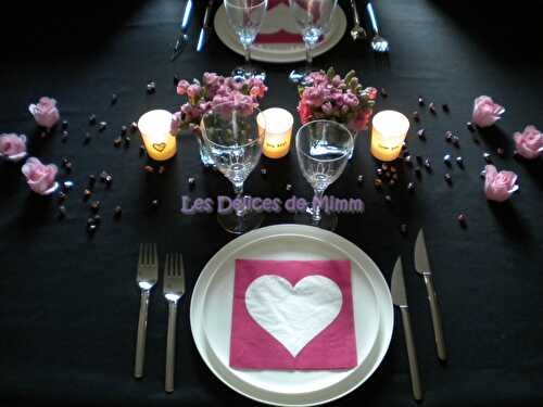 Une table pour la Saint-Valentin : 50 nuances de rose - Les Délices de Mimm