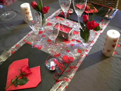 Une table pour la Saint-Valentin