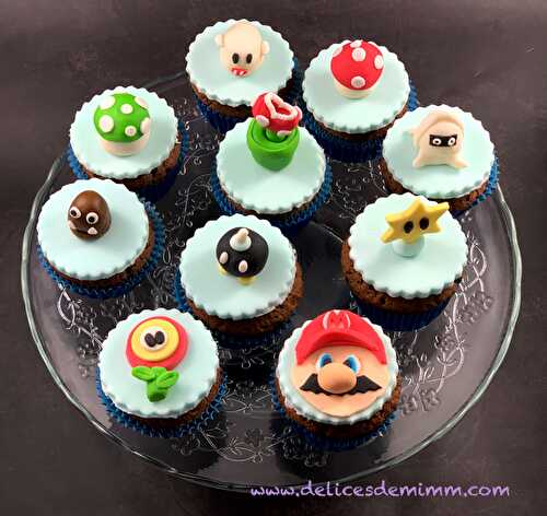 Cupcakes au chocolat Super Mario