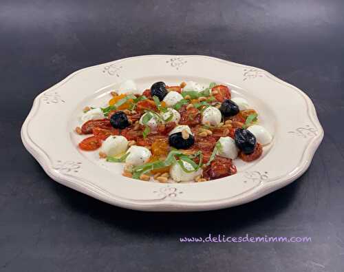 Salade de tomates rôties à la mozzarella - Les Délices de Mimm