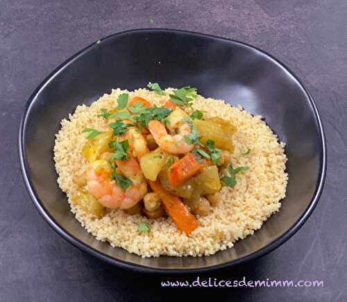 Couscous rapide aux crevettes