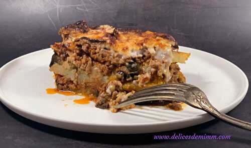 Moussaka aux aubergines et aux pommes de terre