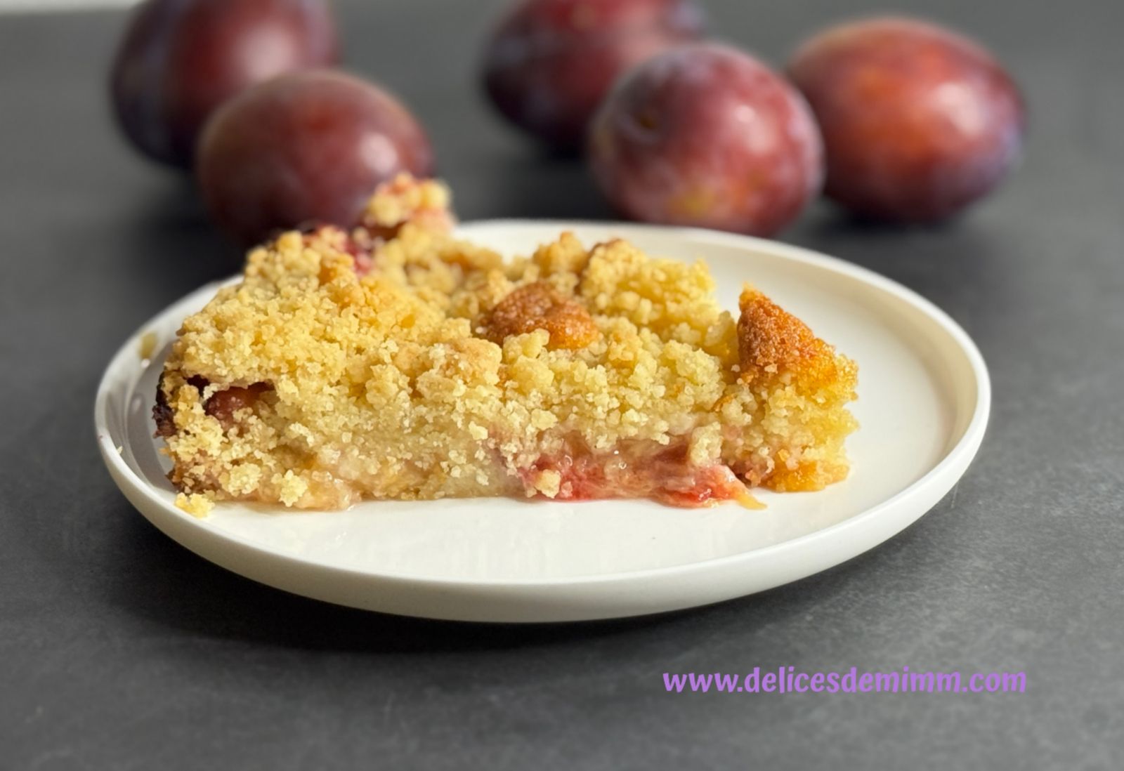 Gâteau crumble aux prunes