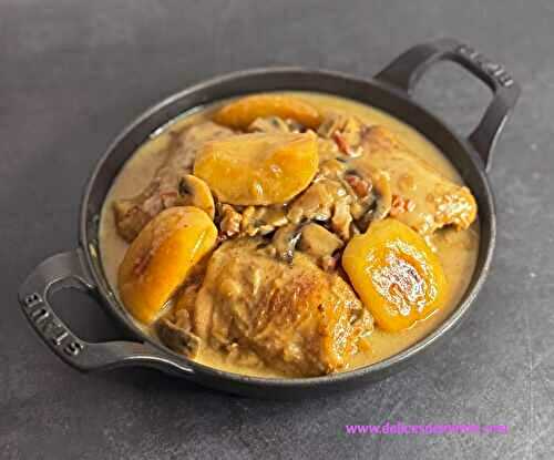 Poulet au cidre, lardons, champignons et pommes (au Cookeo ou pas)