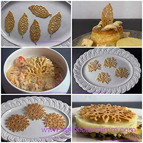 Des tuiles dentelles pour décorer nos plats de fête