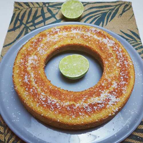 Gâteau au citron vert et noix de coco