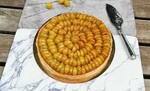 Tarte aux mirabelles du jardin