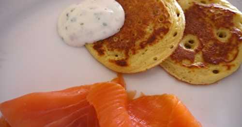 Blinis faciles et légers, saumon fumé