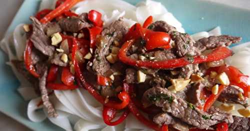 Boeuf sauté aux poivrons