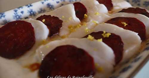 Carpaccio de saint-jacques au chorizo