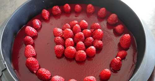 Cheesecake litchi-framboise vegan