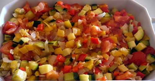 Crumble de légumes d'été au parmesan