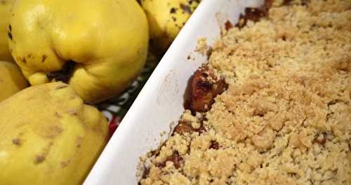 Crumble pommes-coings a la cannelle