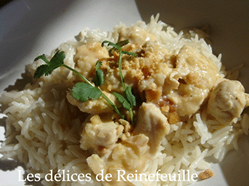 Curry panang de poulet au lait de coco